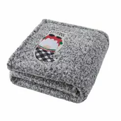 Lincoln Outfitters Holiday Gnome Backprinted Teddy Sherpa 50 x 60 Throw with printed Patch applique - RK-TEDAP-HOL - Blankets & Bedspreads -Cheap Lincoln Outfitters Store 0253b417062dbe7d67074a541384a4fc653185cb 490930010 2