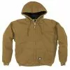 Lincoln Outfitters Men's Flex Washed Duck Sherpa Lined Hooded Jacket Brown - RLHJ317HKY - Jackets