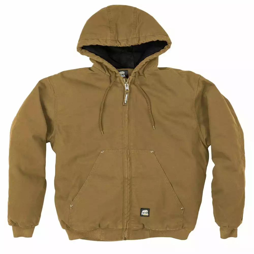 Lincoln Outfitters Men's Flex Washed Duck Sherpa Lined Hooded Jacket Brown - RLHJ317HKY - Jackets 1 Lincoln Outfitters Men's Flex Washed Duck Sherpa Lined Hooded Jacket Brown - RLHJ317HKY - Jackets