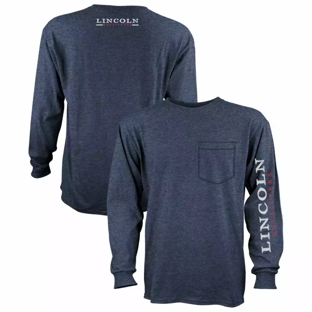 Lincoln Outfitters Men's Heavyweight Long Sleeve Pocket Graphic Tee Vintage Indigo Black Heather - LOLSPK-01VIBH - Long Sleeve Shirts 1 Lincoln Outfitters Men's Heavyweight Long Sleeve Pocket Graphic Tee Vintage Indigo Black Heather - LOLSPK-01VIBH - Long Sleeve Shirts