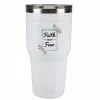 Lincoln Outfitters "Faith Over Fear" 30 oz. Religious Tumbler, White - 89-643-0204 - Tumblers