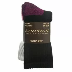 Lincoln Outfitters Women's Cotton Crew Socks 2 Pack - L2/949-B/W - Socks Women's