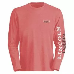 Lincoln Outfitters Ladie's Long Sleeve Logo Shirt, Spiced Coral Dark Heather - LO-LLS708-SCDH - Long Sleeve Shirts Women's