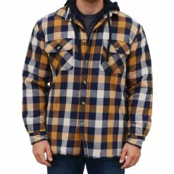 Lincoln Outfitters Men's Hooded Shirt Jacket Midnight - LOHJ-A0541 - Jackets