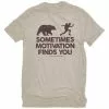 Lincoln Outfitters Men's Short Sleeve Sometimes Motivation Finds You T-Shirt Oatmeal - LO-148 - T-Shirts