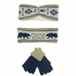 Lincoln Outfitters Women's Warm Hearted Headband and Glove Set Tan - P11710-TAN - Winter Headband and Glove Set