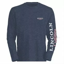 Lincoln Outfitters Ladie's Long Sleeve Logo Shirt, Vintage Indigo Black Heather - LO-LLS708-VIBH - Long Sleeve Shirts Women's