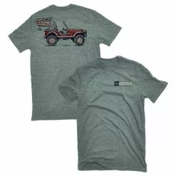 Lincoln Outfitters Men's Short Sleeve Drawn Jeep T-Shirt Aquifer Heather - LO-145 - T-Shirts