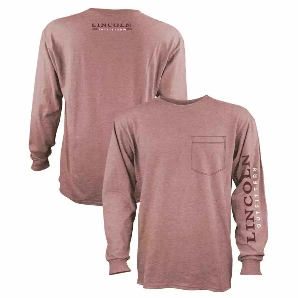 Lincoln Outfitters Men's Heavyweight Long Sleeve Pocket Graphic Tee Brick Dust - LOLSPK-01-BD - Long Sleeve Shirts 1 Lincoln Outfitters Men's Heavyweight Long Sleeve Pocket Graphic Tee Brick Dust - LOLSPK-01-BD - Long Sleeve Shirts