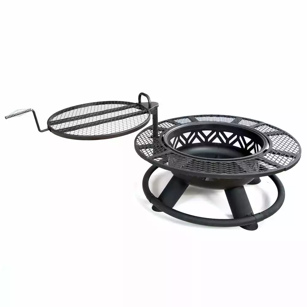 Lincoln Outfitters Steel Fire Pit with BBQ Grate - 90-165-0204 - Fire Pits & Heaters 8 Lincoln Outfitters Steel Fire Pit with BBQ Grate - 90-165-0204 - Fire Pits & Heaters - Image 8