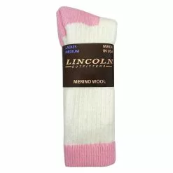 Lincoln Outfitters Women's Merino Wool Blend Boot Sock White Medium - L872-WH/PK - Socks