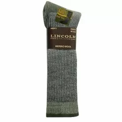 Lincoln Outfitters Men's Tall Merino Wool Boot Sock Charcoal - L72313-CH/GRN - Socks
