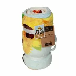 Lincoln Outfitters Hanging with My Chicks Cow Printed Velvet 50 x 60 Throw - RK-PHVEL-CHIK - Blankets & Bedspreads