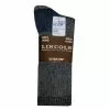 Lincoln Outfitters Men's Mid-Weight Crew Sock 2 Pack Black - L2/72466-BL-L - Socks