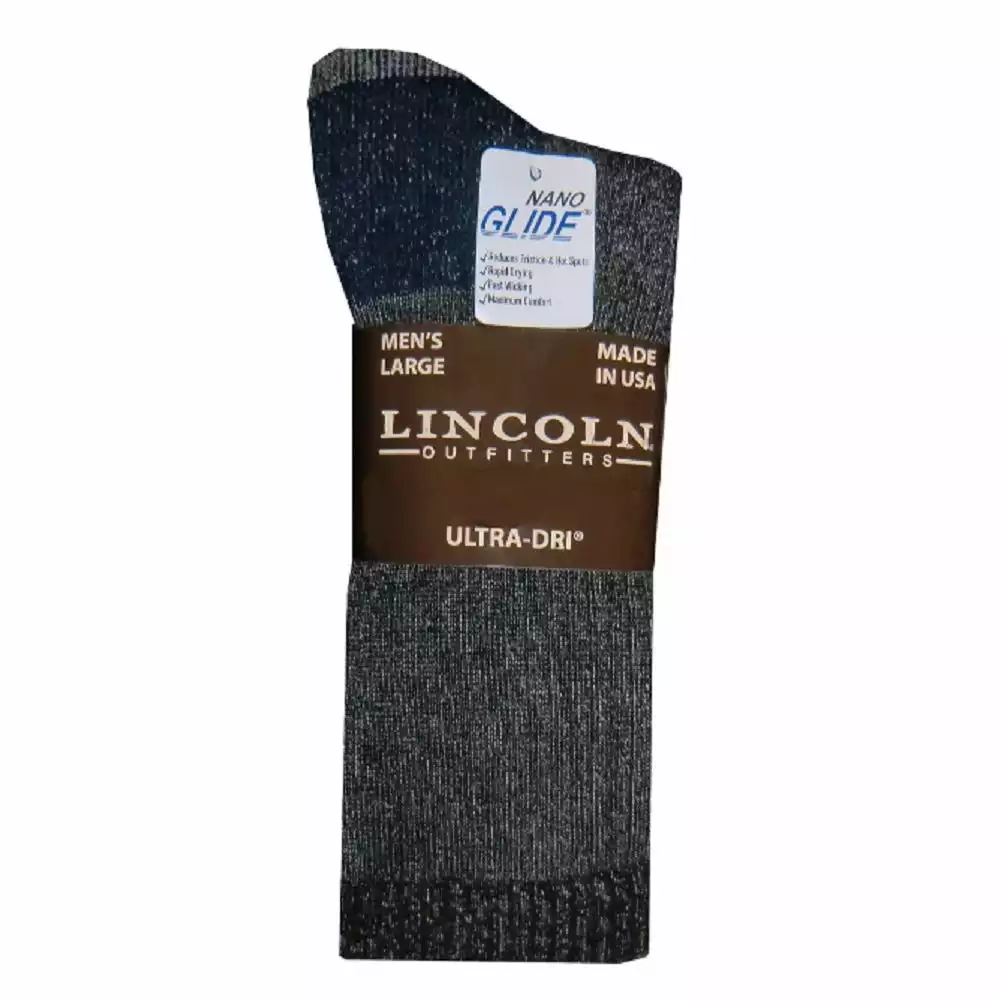 Lincoln Outfitters Men's Mid-Weight Crew Sock 2 Pack Black - L2/72466-BL-L - Socks 1 Lincoln Outfitters Men's Mid-Weight Crew Sock 2 Pack Black - L2/72466-BL-L - Socks