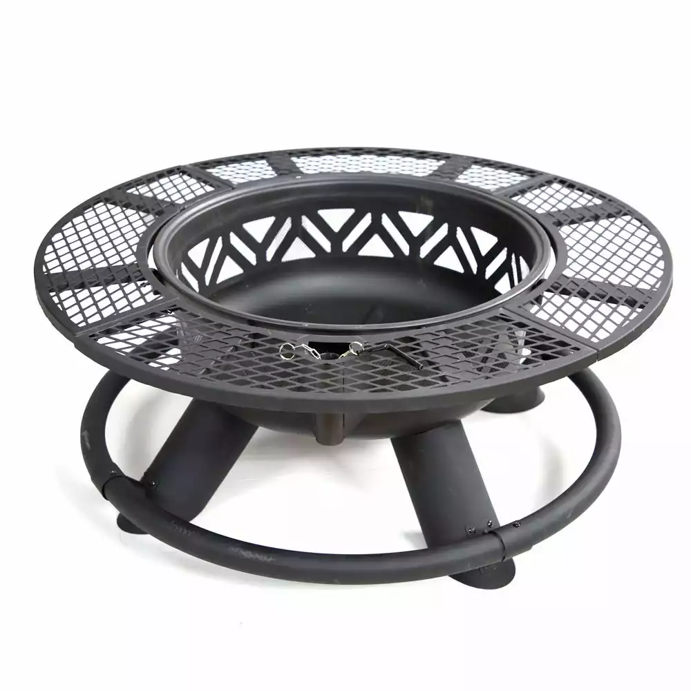 Lincoln Outfitters Steel Fire Pit with BBQ Grate - 90-165-0204 - Fire Pits & Heaters 9 Lincoln Outfitters Steel Fire Pit with BBQ Grate - 90-165-0204 - Fire Pits & Heaters - Image 9