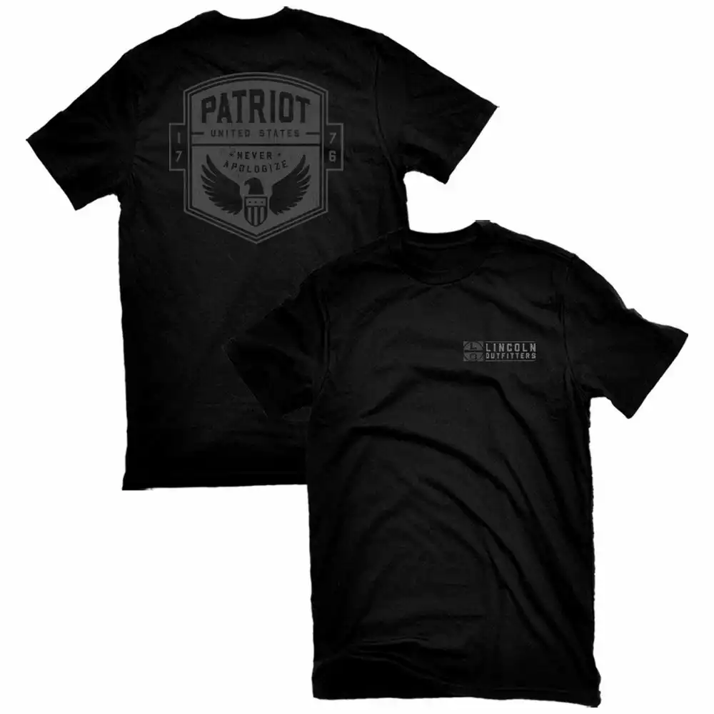 Lincoln Outfitters Men's Short Sleeve Patriot Shield T-Shirt Black - LO-133 - T-Shirts 1 Lincoln Outfitters Men's Short Sleeve Patriot Shield T-Shirt Black - LO-133 - T-Shirts
