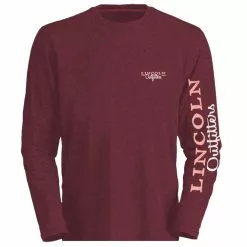 Lincoln Outfitters Women's Lincoln Ladies Logo Long Sleeve T-Shirt Maroon Heather - LO-LLS706-MRH - Long Sleeve Shirts Women's