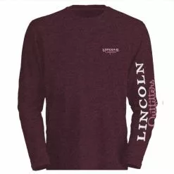 Lincoln Outfitters Ladie's Long Sleeve Logo Shirt, Windsor Wine Black Heather - LO-LLS708-WWBH - Long Sleeve Shirts Women's