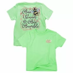 Lincoln Outfitters Youth Girls Bee Sweet and Bee Bumble Short Sleeve T-Shirt - LOY-26 - T-Shirts