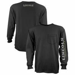 Lincoln Outfitters Men's Heavyweight Long Sleeve Pocket Graphic Tee Black - LOLSPK-01R - Long Sleeve Shirts