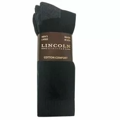 Lincoln OutfittersLincoln Outfitters Cotton Crew Work Boot Sock - 3 Pack - Black-Size Men's Large L3/72300-BL-L - Socks