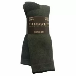 Lincoln Outfitters Men's Heavy Crew Sock 2 Pack Green - L2/72443-GR - Socks