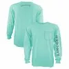 Lincoln Outfitters Men's Heavyweight Long Sleeve Pocket Graphic Tee Beach Glass- LOLSPK-01-BG - Long Sleeve Shirts