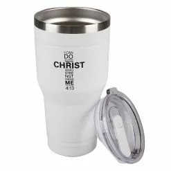 Lincoln Outfitters "All Things Through Christ" 30 oz. Religious Tumbler, White - 89-645-0204 - Tumblers -Cheap Lincoln Outfitters Store 6942b52d8069dcc73aa1e10baedce3b2599453b3 32631068 3