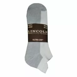Lincoln Outfitters Men's No Show Pull Tab Sock 3 Pack White - L3/72542-W-L - Socks