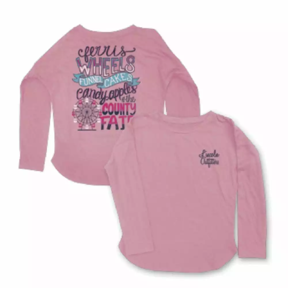 Lincoln Outfitters Girls' Ferris Wheels And Funnel Cakes Long Sleeve T-Shirt Loyls-04 - Shirts 1 Lincoln Outfitters Girls' Ferris Wheels And Funnel Cakes Long Sleeve T-Shirt Loyls-04 - Shirts