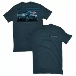 Lincoln Outfitters Men's Short Sleeve Dually Truck T-Shirt Bluesteel Black Heather - LO-140 - T-Shirts