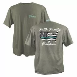 Lincoln Outfitters Strong Ladies Faith Family Green Short Sleeve T-Shirt - SGL-38 - T-Shirts
