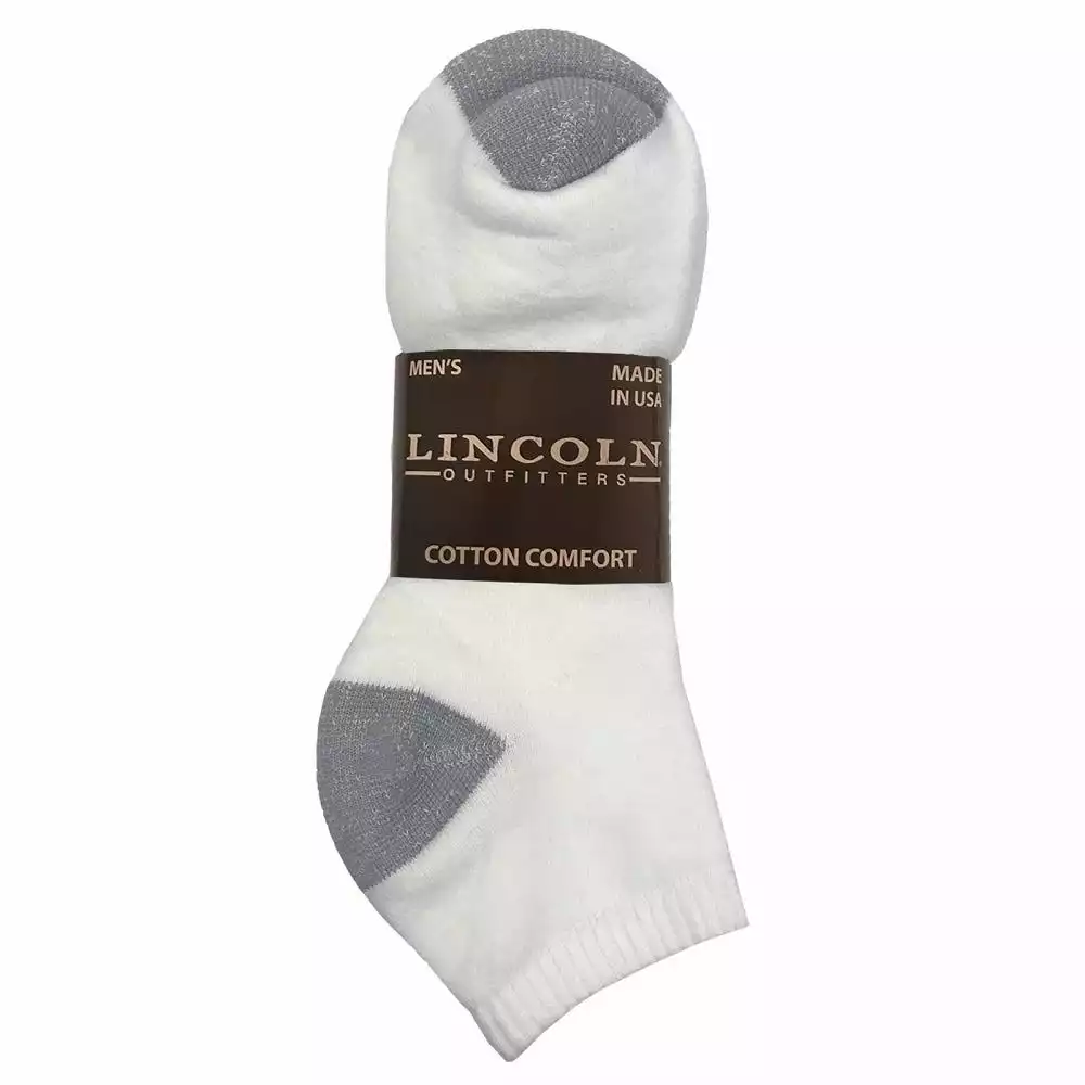 Lincoln Outfitters Men's Cotton No-Show Sock 3 Pack X-Large White - L3-950-W-XL - Socks 1 Lincoln Outfitters Men's Cotton No-Show Sock 3 Pack X-Large White - L3-950-W-XL - Socks