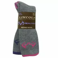 Lincoln Outfitters Ladies Merino Wool Boot Sock 2 Pack Medium - RT/L2/823-PK/PU-M - Socks Women's
