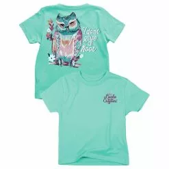 Lincoln Outfitters Youth Girl's Don't Give A Hoot Short Sleeve T-Shirt - LOY-28 - T-Shirts