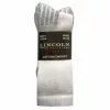 Lincoln Outfitters Men's Cotton Crew Sock 3 Pack White - L3/72302-W - Socks