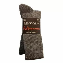 Lincoln Outfitters Men's Merino Wool Boot Sock 2 Pack Brown - RT/L2/9743-BRN - Socks