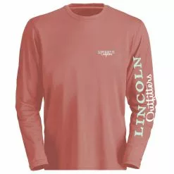 Lincoln Outfitters Women's Lincoln Ladies Logo Long Sleeve T-Shirt Burnt Coral - LO-LLS706-BTC - Long Sleeve Shirts Women's