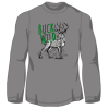 LO Youth Boy's Buck Wild Long Sleeve T-Shirt Gray - LOYMM-04 - T-Shirts