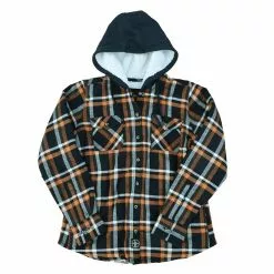 Lincoln Outfitters Women's Hooded Shirt Jacket Black - LOHJ-A0522W - Hooded Jackets Women's