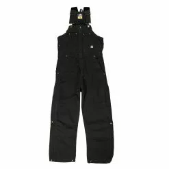 Lincoln Outfitters Men's Washed Insulated Bib Overall Black - RLB377BK - Overalls