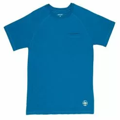Lincoln Outfitter's Short Sleeve Performance Tee Blue - RK2RIP - T-Shirts