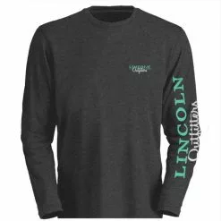 Lincoln Outfitters Ladie's Long Sleeve Logo Shirt, Charcoal Heather - LO-LLS708-CH - Long Sleeve Shirts Women's