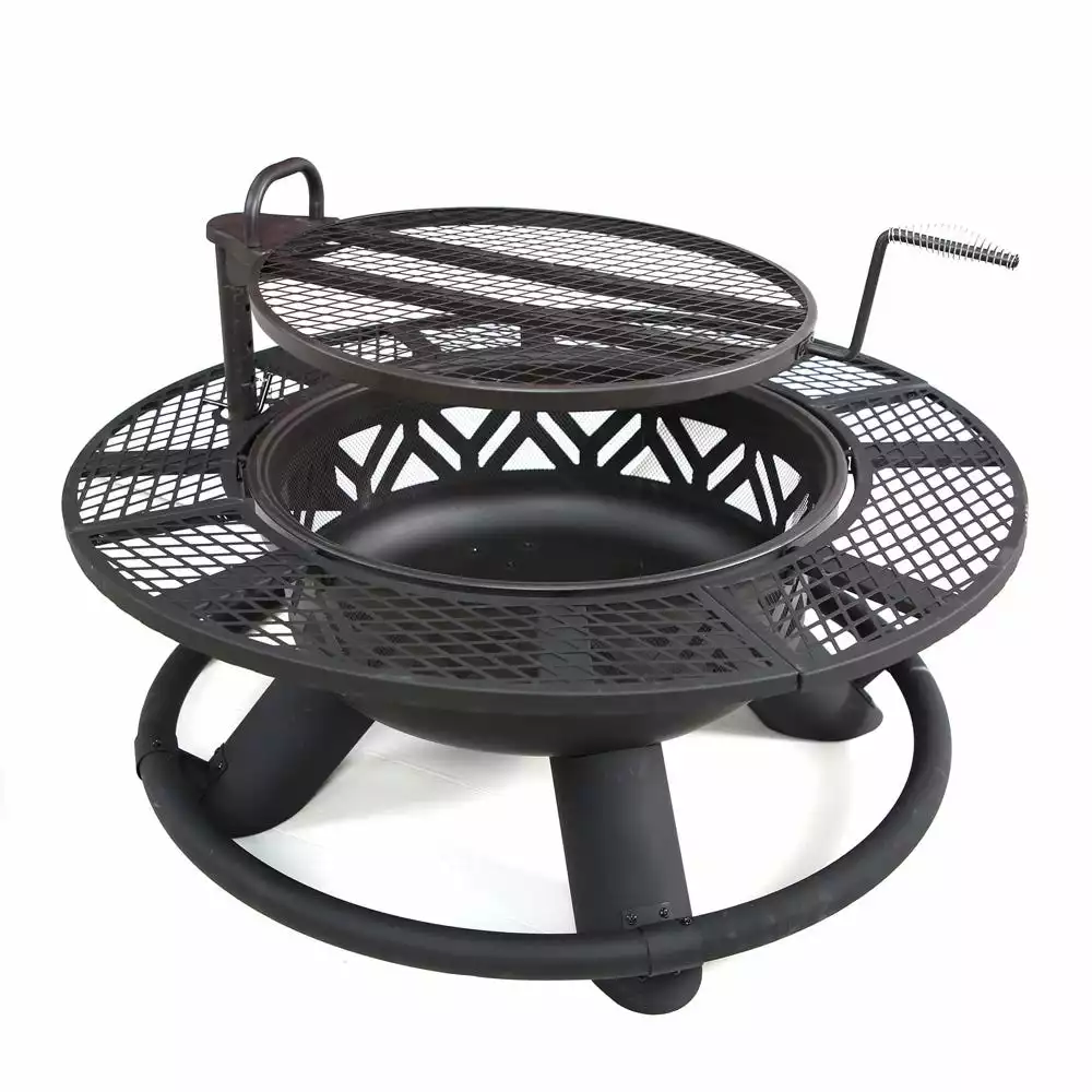 Lincoln Outfitters Steel Fire Pit with BBQ Grate - 90-165-0204 - Fire Pits & Heaters 4 Lincoln Outfitters Steel Fire Pit with BBQ Grate - 90-165-0204 - Fire Pits & Heaters - Image 4