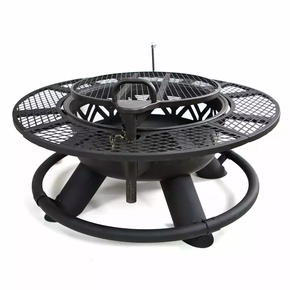 Lincoln Outfitters Steel Fire Pit with BBQ Grate - 90-165-0204 - Fire Pits & Heaters 6 Lincoln Outfitters Steel Fire Pit with BBQ Grate - 90-165-0204 - Fire Pits & Heaters - Image 6