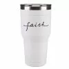 Lincoln Outfitters "Faith" 30 oz. Religious Tumbler, White - 89-644-0204 - Tumblers