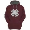 Lincoln Outfitters 4-H Filled Clover Men's Long Sleeve Fleece Hoodie - 4HH-03-MAR - Hooded Sweatshirts