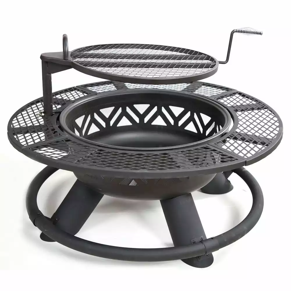 Lincoln Outfitters Steel Fire Pit with BBQ Grate - 90-165-0204 - Fire Pits & Heaters 1 Lincoln Outfitters Steel Fire Pit with BBQ Grate - 90-165-0204 - Fire Pits & Heaters