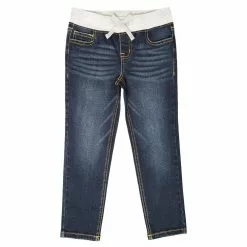 Lincoln Outfitters Youth Girl's Straight Fit Pull-On Jean with Knit Waistband - LOG7271XDW - Jeans